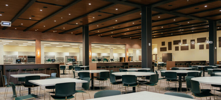 High School Cafeteria Interior